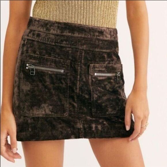 Free People Dust To Dust Velvet Skirt - Picture 3 of 11